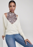 Venus VENUS | Leopard Turtleneck Sweater in Blush Multi Venus VENUS | Leopard Turtleneck Sweater in Blush Multi