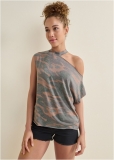 Venus Camo Lounge Top in Green Multi Venus Camo Lounge Top in Green Multi