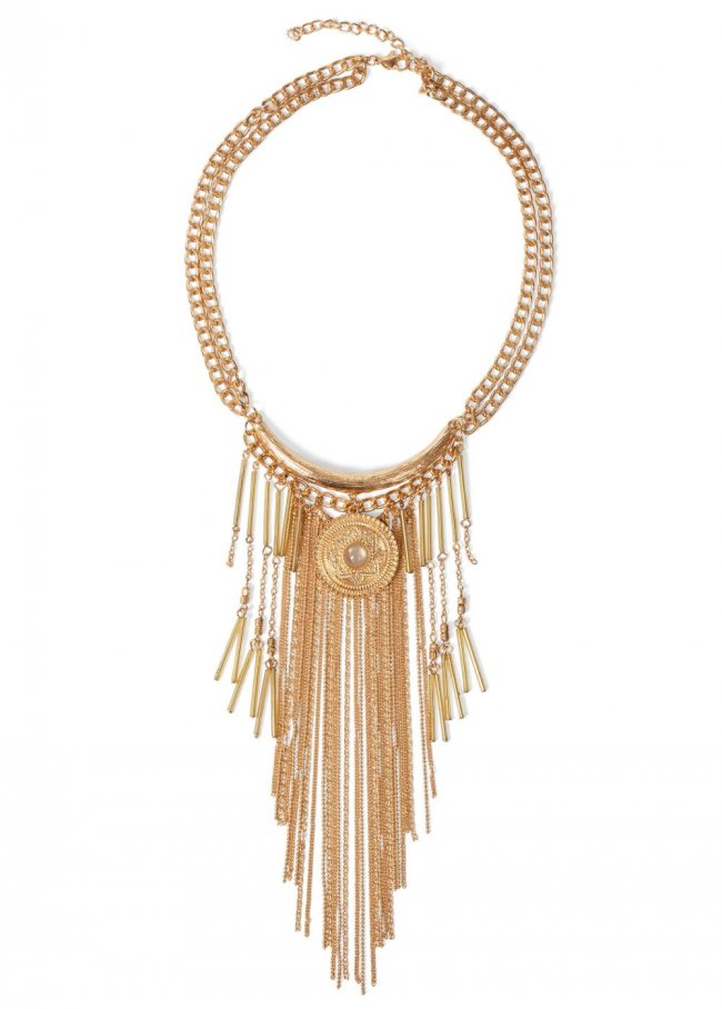 Venus Tassel Beaded Necklace in Gold Venus Tassel Beaded Necklace in Gold