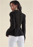 Venus Soutache Trim Blazer in Black Venus Soutache Trim Blazer in Black