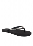 Venus Rhinestone Flip-Flop Sandals in Black Venus Rhinestone Flip-Flop Sandals in Black