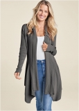 Venus VENUS | Waterfall Cardigan in Dark Grey Venus VENUS | Waterfall Cardigan in Dark Grey
