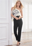 Venus One-Shoulder Jumpsuit in Black & White Venus One-Shoulder Jumpsuit in Black & White
