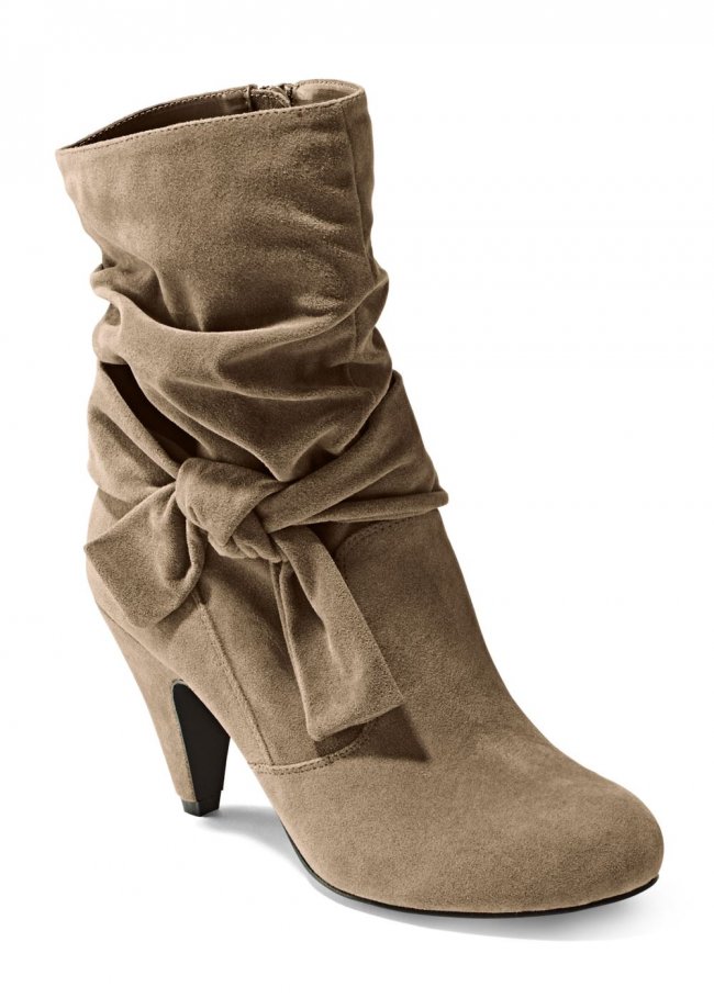 Venus Knotted Slouchy Boots in Taupe Venus Knotted Slouchy Boots in Taupe