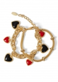 Venus Charmed Heart Bracelet in Gold Multi Venus Charmed Heart Bracelet in Gold Multi
