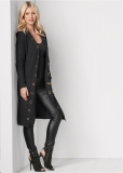 Venus VENUS | Grommet Detail Duster in Black Venus VENUS | Grommet Detail Duster in Black