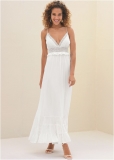 Venus Crochet Detail Maxi Dress - Off White Venus Crochet Detail Maxi Dress - Off White
