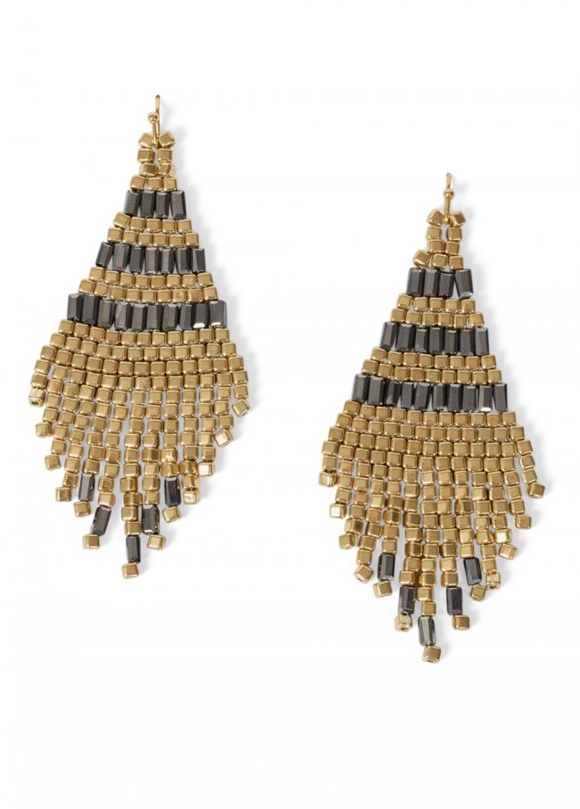 Venus Mixed Medallion Earring in Gold Multi Venus Mixed Medallion Earring in Gold Multi