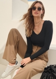 Venus Long Sleeve Long And Lean Tee in Black Venus Long Sleeve Long And Lean Tee in Black