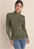 Venus Turtleneck Top in Olive Venus Turtleneck Top in Olive
