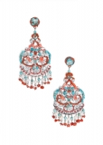 Venus Beaded Chandelier Earrings in Red Multi Venus Beaded Chandelier Earrings in Red Multi