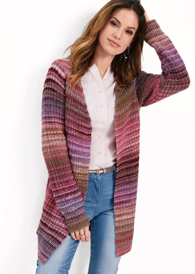 Venus VENUS | Striped Cardigan in Red Multi Venus VENUS | Striped Cardigan in Red Multi