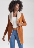 Venus Faux-Shearling Lined Coat in Camel Venus Faux-Shearling Lined Coat in Camel