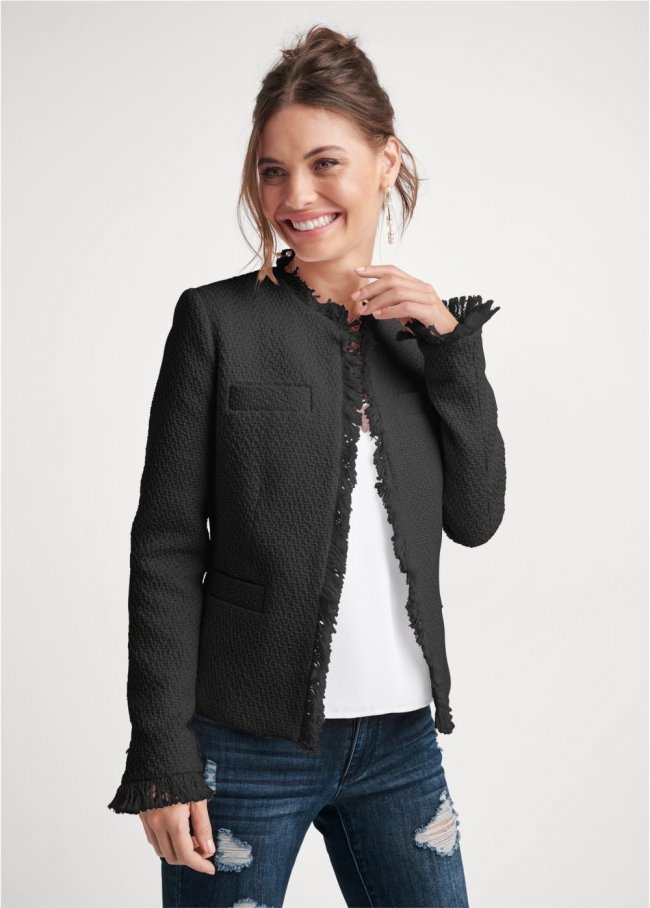 Venus Tweed Jacket in Black Venus Tweed Jacket in Black