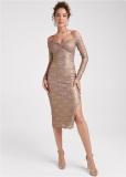 Venus Off-The-Shoulder Lace Dress - Blush Venus Off-The-Shoulder Lace Dress - Blush