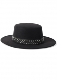 Venus Stud-Embellished Hat in Black Venus Stud-Embellished Hat in Black