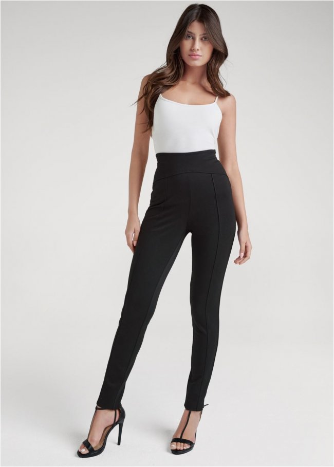 Venus High-Rise Ponte Pants in Black Venus High-Rise Ponte Pants in Black