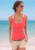 Venus Sequin Detail Tank in Coral Venus Sequin Detail Tank in Coral