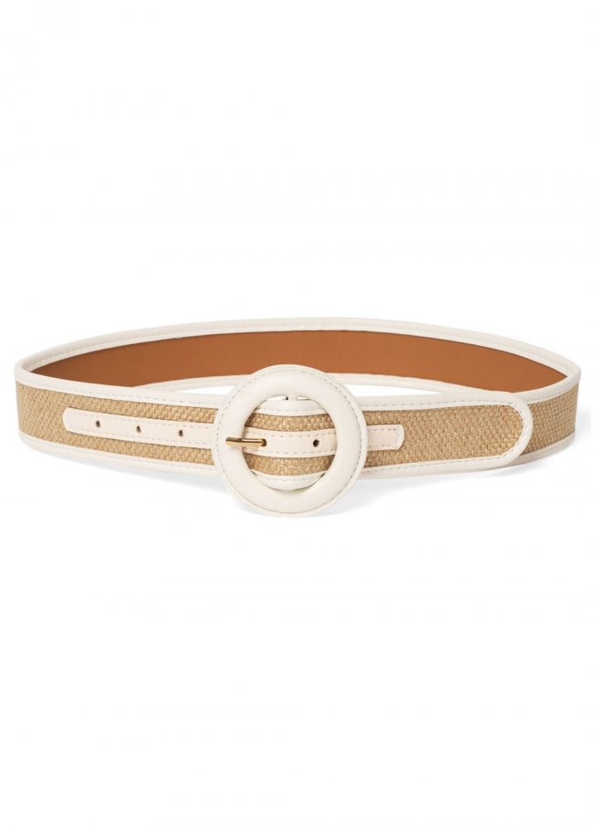 Venus Mixed Media Belt in Natural Multi Venus Mixed Media Belt in Natural Multi