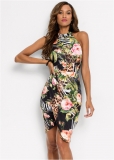 Venus Printed Bodycon Dress - Black Multi Venus Printed Bodycon Dress - Black Multi