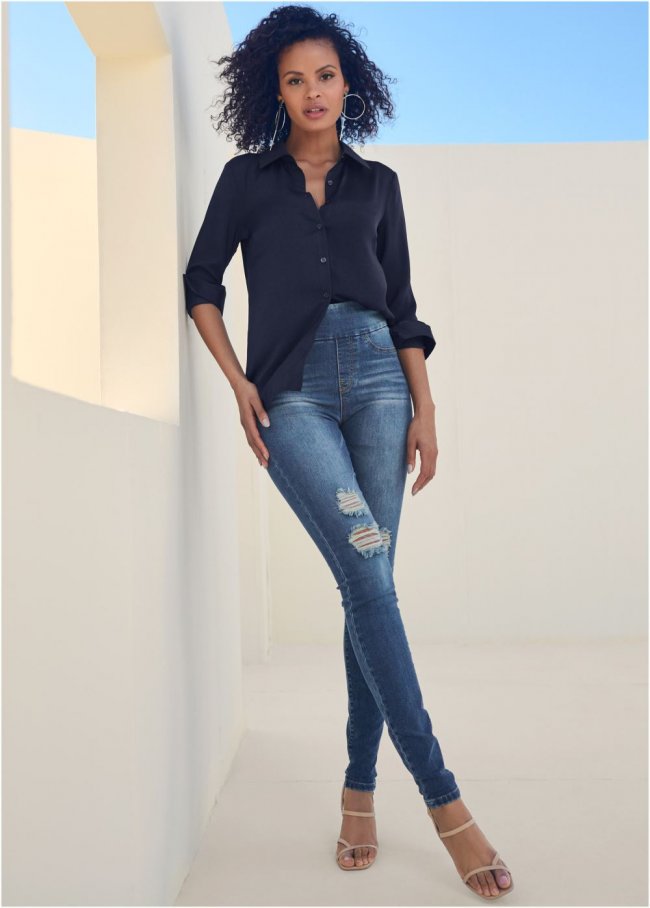 Venus Tummy Control Skinny Jeans in Medium Wash Venus Tummy Control Skinny Jeans in Medium Wash