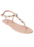Venus Pearl T-Strap Sandals in Light Pink Venus Pearl T-Strap Sandals in Light Pink