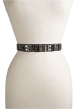 Venus Rhinestone Tie Detail Belt in Black Venus Rhinestone Tie Detail Belt in Black
