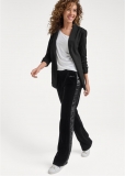 Venus Velvet Satin Wide-Leg Pants in Black Venus Velvet Satin Wide-Leg Pants in Black
