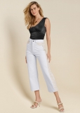 Venus Straight Leg Panel Jeans in White Multi Venus Straight Leg Panel Jeans in White Multi