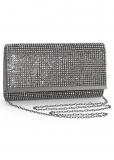 Venus Rhinestone Clutch in Gunmetal Multi Venus Rhinestone Clutch in Gunmetal Multi
