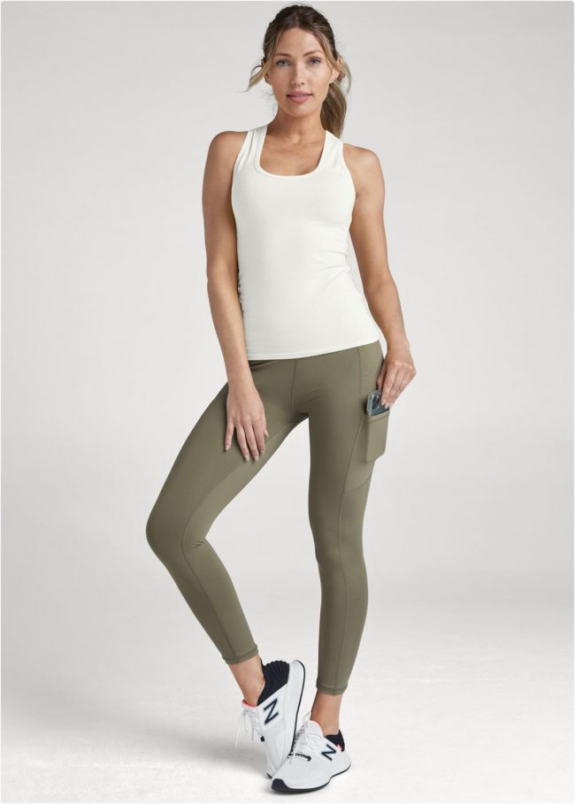 Venus Pocket Capri Active Leggings in Olive Venus Pocket Capri Active Leggings in Olive
