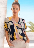 Venus Printed Blouse in White Multi Venus Printed Blouse in White Multi