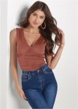 Venus Shape Embrace V-Neck Bodysuit in Auburn Venus Shape Embrace V-Neck Bodysuit in Auburn