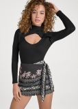 Venus Printed Tie Skort - Black Multi Venus Printed Tie Skort - Black Multi