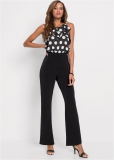Venus Polka-Dot Jumpsuit in Black & White Venus Polka-Dot Jumpsuit in Black & White