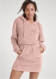 Venus Cozy Sherpa Neck-Zip Dress - Peach Blush Venus Cozy Sherpa Neck-Zip Dress - Peach Blush