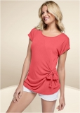 Venus Tie Side Top in Coral Venus Tie Side Top in Coral
