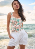 Venus Linen Shorts - White Venus Linen Shorts - White
