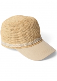 Venus Straw Baseball Cap in Natural Venus Straw Baseball Cap in Natural