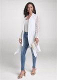 Venus VENUS | Crochet Sleeve Duster in White Venus VENUS | Crochet Sleeve Duster in White
