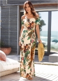 Venus Off-The-Shoulder Maxi Dress - White Multi Venus Off-The-Shoulder Maxi Dress - White Multi