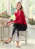 Venus Lace Detail Leggings in Black Venus Lace Detail Leggings in Black