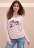 Venus VENUS | Love Sweater in Pink Multi Venus VENUS | Love Sweater in Pink Multi