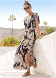 Venus Abstract Print Maxi Dress - Navy Multi Venus Abstract Print Maxi Dress - Navy Multi