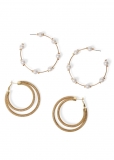 Venus Two-Pack Hoop Earrings Set in Gold Multi Venus Two-Pack Hoop Earrings Set in Gold Multi