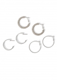 Venus Silver Hoop Earrings Set in Silver Venus Silver Hoop Earrings Set in Silver