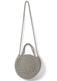 Venus Circular Woven Bag in Black Multi Venus Circular Woven Bag in Black Multi