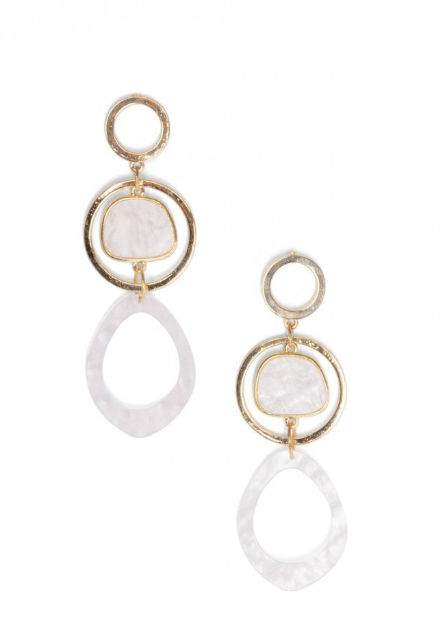 Venus Long Circle Earrings in Gold Venus Long Circle Earrings in Gold