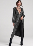 Venus Sequin Maxi Top in Gunmetal Venus Sequin Maxi Top in Gunmetal