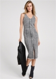 Venus Button Front Denim Dress - Grey Washed Denim Venus Button Front Denim Dress - Grey Washed Denim